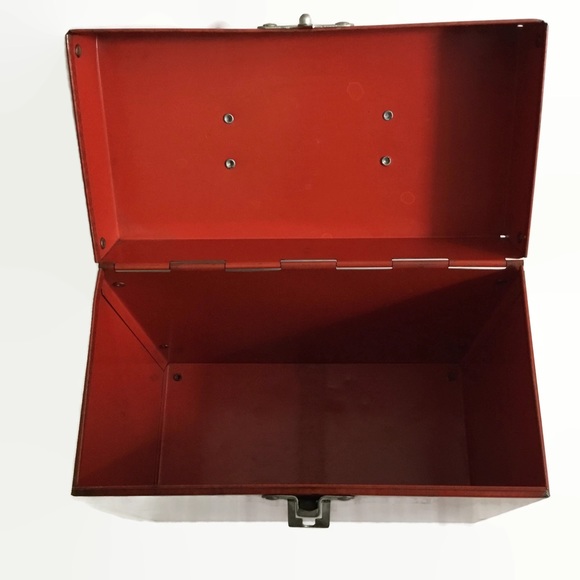 🚫SOLD🚫 VTG 60s Red Metal 45RPM Records Case Box - Picture 7 of 7